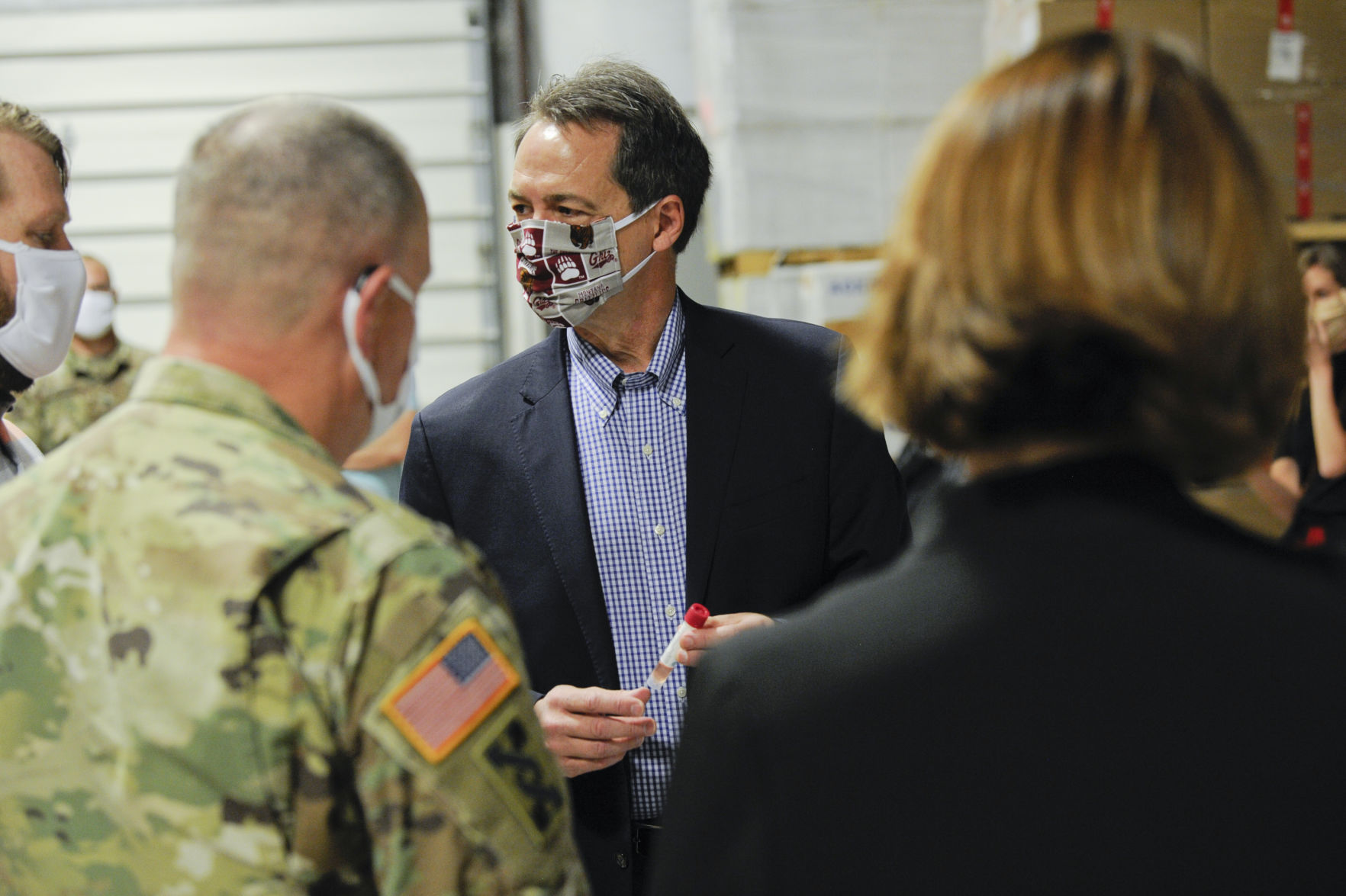Gov. Steve Bullock tours Montana’s commodities warehouse Tuesday